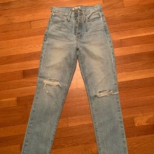 Madewell light wash straight jeans NEVER WORN